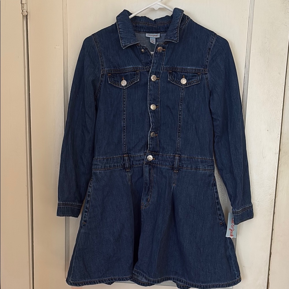 Cat & Jack Dark Blue Denim Dress Jacket Combo
